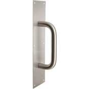 Rockwood Pull Plate, 8"L x 16"H x 1, Satin Stainless Steel, 8" CTC