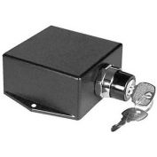 Alarm Controls Under Desk Door Release Key Operated, Stainless Steel, Black ABS Plastic, UL Listed