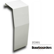 Baseboarders® Premium Series Steel Easy Slip-on Baseboard Zero Clearance Endcap, White