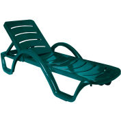 Siesta Havana Sunrise Pool Chaise Lounge with Arms, Green - Pkg Qty 4
