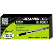 Zebra Jimnie Gel Rollerball Pen, Medium, 0.7mm, Black Ink, 20/Pack + 4 Bonus Pens