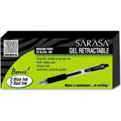 Zebra Sarasa Gel Retractable Pen, Medium 0.7mm, Black Ink, 20/Pack + 4 Bonus Pens