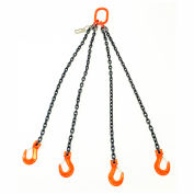 Mazzella Lifting B152017 4' Quad Leg Chain Sling W/ Sling Hook