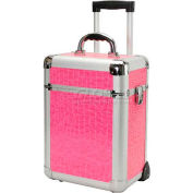 TZ Case, Mini-Pro Wheeled Case, 12"L x 8-1/4"W x 16-1/2"H, Pink Alligator