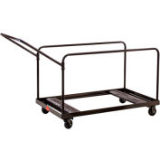 Interion® Multi-Use Table Transport Dolly Cart - Brown - 10 Table Capacity