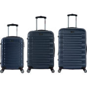 InUSA New York Lightweight Hardside Luggage Spinner 3-Piece Set 20"/24"/28" - Navy Blue