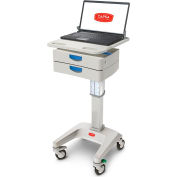 Capsa Healthcare LX5 Non-Powered Laptop Cart, Two 3&quot; Drawers, 45 lbs. Weight Capacity