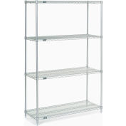 Nexel® Poly-Z-Brite® Wire Shelving Starter 48"W x 14"D x 74"H