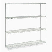 Nexel® Poly-Z-Brite® Wire Shelving Starter 72"W x 18"D x 74"H