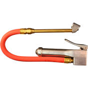 Milton Dual Head Chuck Bayonet Inflator Gauge, 10 to 120 PSI, 12" Hose - S-522