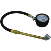 Milton® High Pressure Dial Tire Gauge, Dual Head Air Chuck w/12" Hose, 0 to 120 PSI, S-936