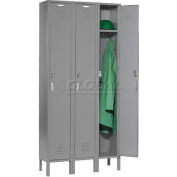 Global Industrial™ Capital® Single Tier 3 Door Locker, 12"Wx18"Dx72"H, Gray, Unassembled