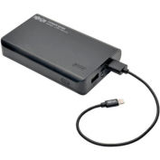 Tripp Lite Portable 10,000mAh Dual-Port Mobile Power Bank USB Battery Charger with LED Flashlight
