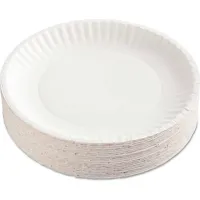 AJM Packaging Corporation White Paper Plates, 9 Diameter