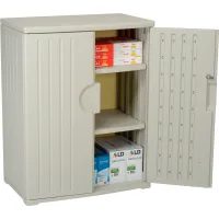  Iceberg Plastic Storage Cabinet, Light Gray, 36x22x72 : Home &  Kitchen