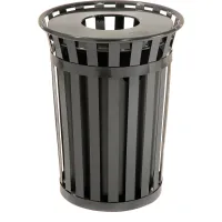 Global Industrial™ Outdoor Steel Diamond Trash Can With Dome Lid