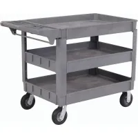 Global Industrial™ Steel Utility Cart w/3 Shelves, 1200 lb. Capacity, 36L  x 24W x 35H