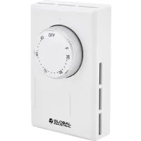 Global Industrial® Thermostat, Heat Only, Line Voltage, Double Pole, With  Off Position