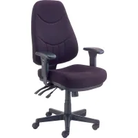 Interion® Office Chair Memory Foam With Mid Back & Adjustable Arms, Fabric,  Black