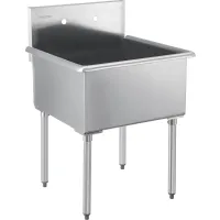 Economy Stainless 1 Well 24x24 Sink w 24 DB L