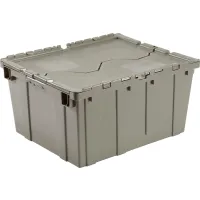 Plastic Shipping/Storage Tote With/Attached Lid