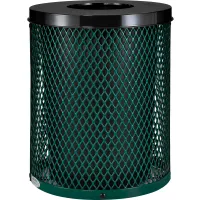 Global Industrial™ Outdoor Steel Diamond Trash Can With Dome Lid