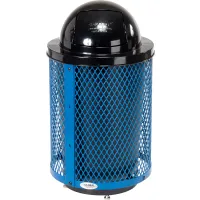Global Industrial™ Outdoor Diamond Steel Trash Can With Dome Lid