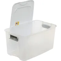 Totes & Containers, Storage Chests, Sterilite Clear Storage Tote With Lid,  19889804, 70 Quart 26-1/8x16-1/4x13-1/2 - Pkg Qty 4