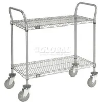 Nexel® Utility Cart w/2 Shelves & Poly Casters, 1200 lb. Capacity, 36L x  18W x 39H