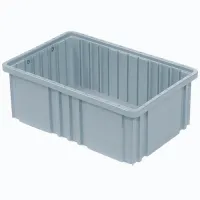 Global Industrial™ Plastic Dividable Grid Container - DG92060,16-1/2L x  10-7/8W x 6H, Gray - Pkg Qty 8