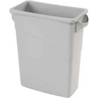 Rubbermaid 1971259 Beige 64 Qt. / 16 Gallon Slim Jim Rectangular Trash Can