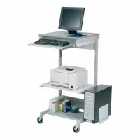 Global Industrial™ Mobile Computer Workstation with Printer Shelf