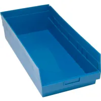 Storage & Organization, Set Of 6 Red Blue Hard Plastic Storage Bins 8in X  125in