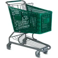VersaCart® Green Plastic Shopping Cart 5.2 Cu. Foot Capacity 103