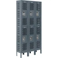 Galaxy 　32000 Global Industrial™ Infinity® 2-Tier 6 Door Ventilated Locker, 36