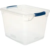 Rubbermaid Cleverstore Storage Tote With Latching Lid 30 Qt 18 34