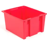 Global Industrial™ Plastic Stack & Nest Storage Container, No Lid