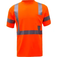新品未開封！deps L/S TEE Mサイズ SAFETY ORANGE Moisture Wicking Long Sleeve Safety T-Shirt with Chest