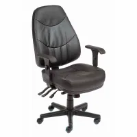 Global Industrial 921357 Interion Plastic Office Chair - Black