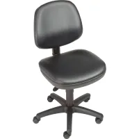 Interion® Antimicrobial Office Chair With Mid Back, Vinyl, Black
