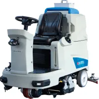 Global Industrial Cylindrical Brush Auto Ride-On Floor Scrubber, 31-1/2" Cleaning Path