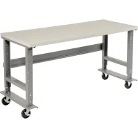 Adjustable Height Workbench Shop Top Edge 36"D 96"W Square Tucson Mall X