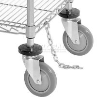 Global Industrial™ Steel Bollard W/Chain Slots & Removable Cap, 4-1/2