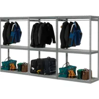 Global Industrial™ Boltless Luggage Garment Triple Rack