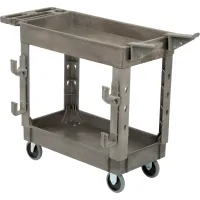 Global Industrial™ Utility Cart w/ 2 Shelves & 5 Casters, 500 lb.  Capacity, 40L x 26W x 33H