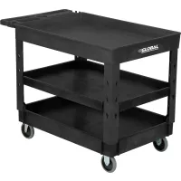 Global Industrial™ Utility Cart w/3 Shelves & 6 Casters, 500 lb. Capacity,  46L x 25W x 35H