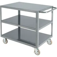 Global Industrial™ Utility Cart w/3 Shelves & 6 Casters, 500 lb. Capacity,  46L x 25W x 35H