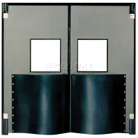 Chase Doors Extra HD Double Panel Traffic Door 6'W x 8'H Metallic