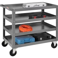 Global Industrial™ Steel Utility Cart w/3 Shelves, 1200 lb. Capacity, 36L  x 24W x 35H