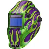 Metal Man® Big Window Auto Darkening Welding Helmet, Variable Shade Control  - Patriotic